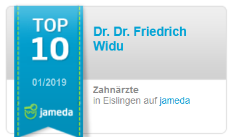 Zertifikat Jameda Top 10 Dr. Dr. Friedrich Widu